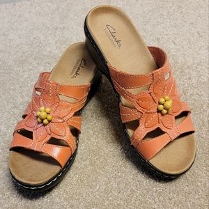 Clarks Leather Sandal, Size 7M